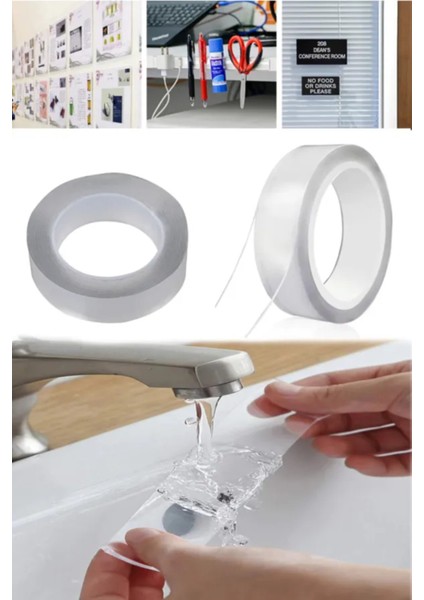 Çift Taraflı Bant Nano Teknolojili Süper Güçlü Bant Yapıştırıcı Tablo Çerçeve Halı Yapıştırıcı Temiz modelleri