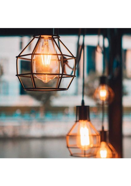 Armut Tip Rustik Ampul 4W Avize Aplik Dekoratif E27 Duylu Ampul Dekoratif Avize Lambası Amber Işık T