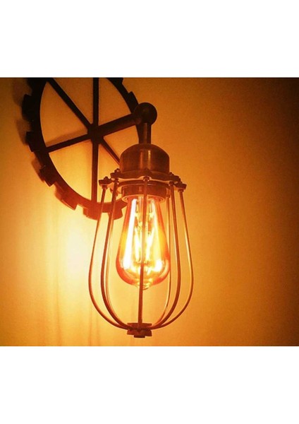 Armut Tip Rustik Ampul 4W Avize Aplik Dekoratif E27 Duylu Ampul Dekoratif Avize Lambası Amber Işık T fırsatları