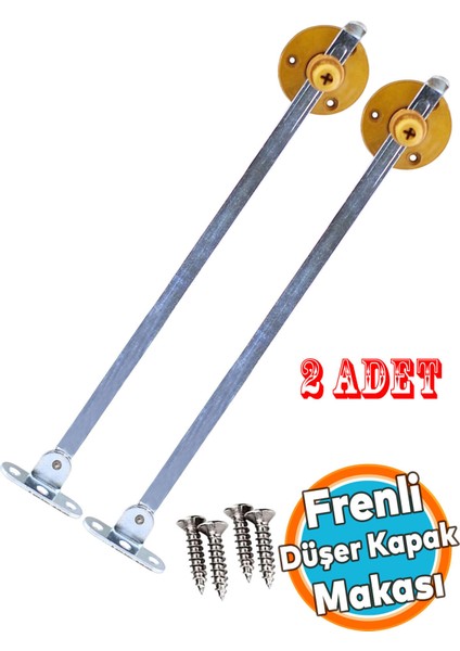 Düşer Kapak Makası Frenli Dolap Çekmece Metal 25 cm Sessiz Açma Kapama Amortisör Piston Bar 2 Adet M