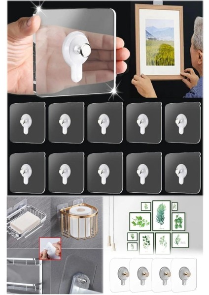 5 Adet Kiracılar Için Banyo Çerçeve Askısı Vidasız Dayanıklı Iz Bırakmayan Duvara Zarar Vermez Hızlı indirimleri