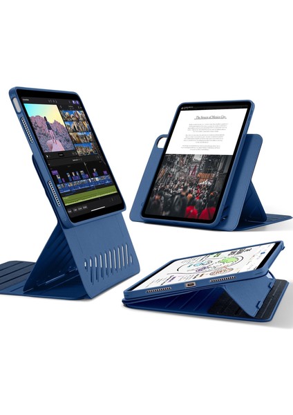 Apple iPad Air 4 10.9 Inc Çift Manyetik Destekli Kalem Hazneli Shift Magnetic Kılıf