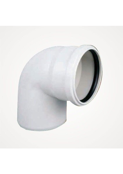 50X90 Pvc Dirsek 50'lik 90 Derece Pimaş Atık Su Borusu Dönüş Parçası 2 Adet