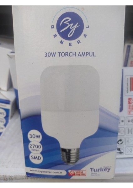 30 Watt Torch Ampül Beyaz Işık 6500K Kdv Dahil Beyaz Işık E27 LED Ampul 30 Watt Yok
