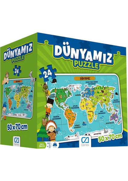 Dünyamız 24 Parça Yer Puzzle