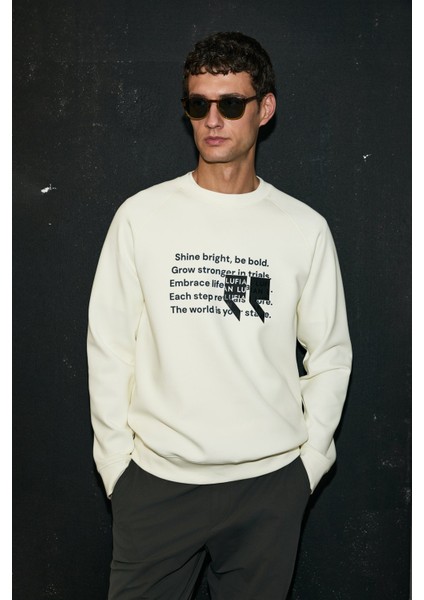 Shadow Erkek Sweatshirt 112030174 Kirik Beyaz