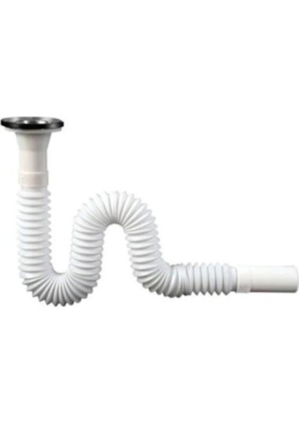 Uzun Körüklü Lavabo Sifonu Gider Borusu Akordiyon 45 - 100CM Sifon Tesisat Malzemeleri