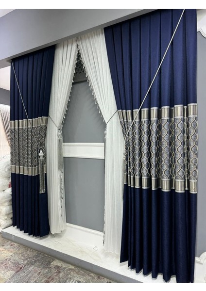 1-3 Sık Pile Pano Fon Perde, Piramit Model Tek Kanat Fon Perde