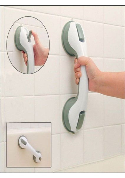 Düşme ve Kayma Önleyici Banyo Tuvalet Vantuzlu Kilitli Tutacak Çocuk ve Yaşlılar Için Tutacak Güçlü