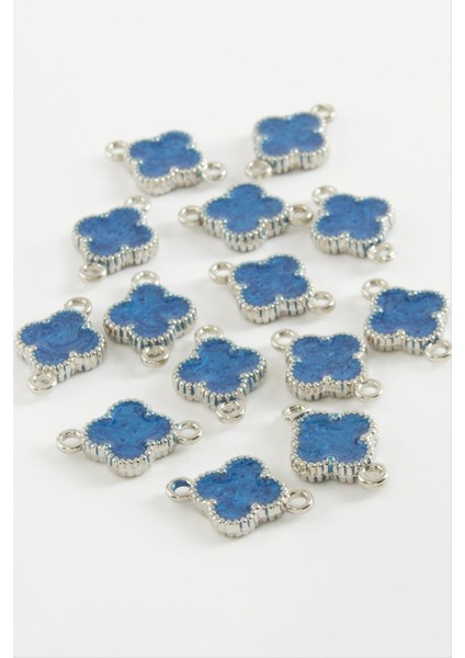 Resveq Çiçek Çift Kulplu Mineli Bileklik ve Kolye Ucu Aparatı 1 Adet-Mavi fiyatları