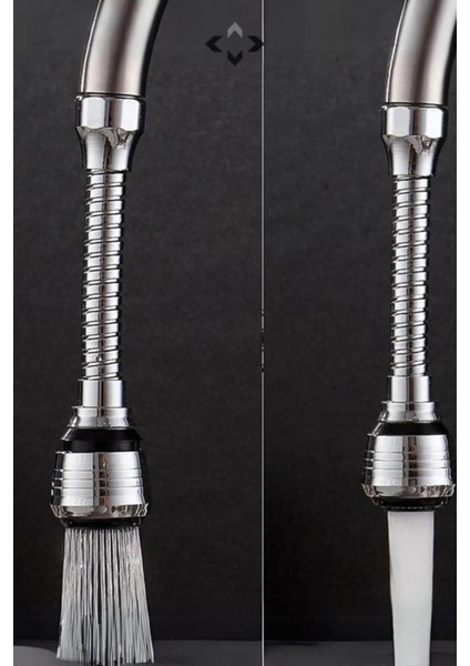 Ayarlanabilir Oynar Başlıklı 2 Fonksiyonlu Perlatör Batarya Ucu Musluk Başlığı Krom Plastik 2 Yıl modelleri