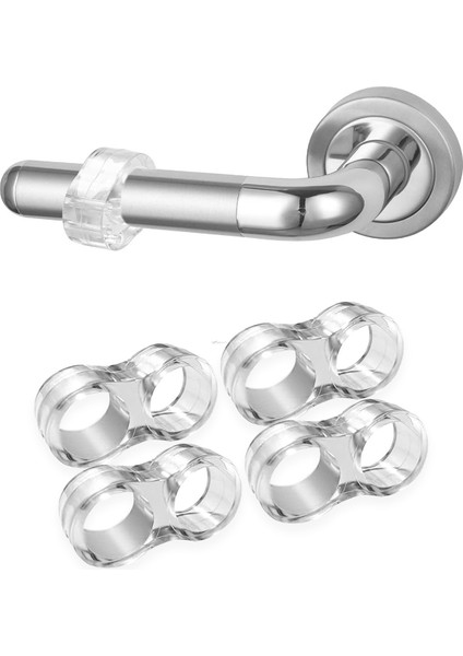 Silikon Kapı Stoperi 4'lü Duvar Koruma Aparatı Çarpma Önleyici Elastik Kapı Kolu Stoperi