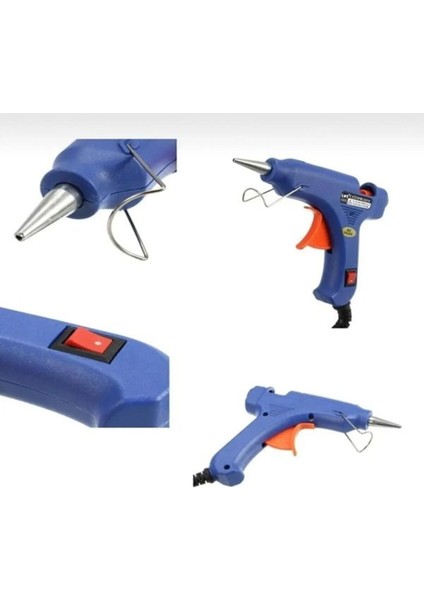 20 Watt Sıcak Silikon Mum Tabancası 10 Adet Silikon (On/off Tuşlu) – 1 Adet On-Off Tuşu ile Aç Kapa fiyatları