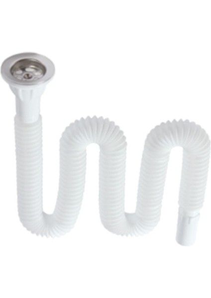 Uzun Körüklü Lavabo Sifonu Gider Borusu Gırtlak Boru Gider Borusu