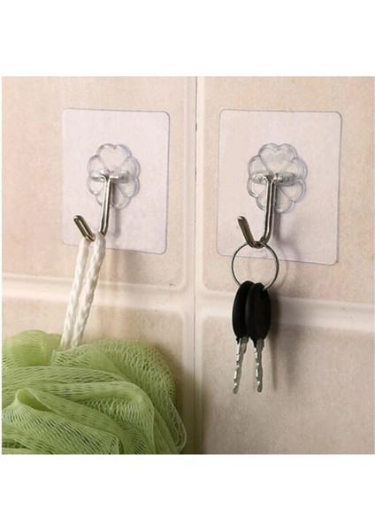 10 Adet Şeffaf Yapışkan Askı Duvar Dolap Havlu Banyo Mutfak Askısı Gri modelleri