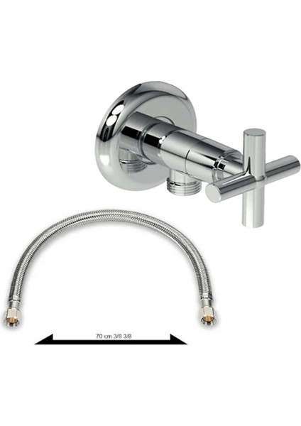 70 cm Klozet Hortumu Pirinç Taharet Musluğu Set Kolay Montaj 2 Yıl