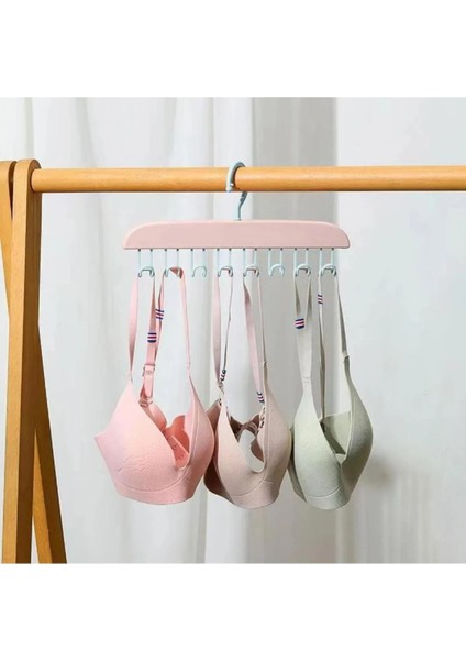 1 Adet 8 Kancalı Mutfak Banyo Dolap Askı Sütyen Kemer Kravat Eşarp Takı Elbise Çanta Askısı Yeşil Cn fırsatları