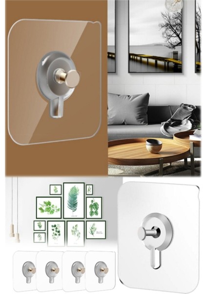 Neler Geldi Neler 10 Adet Duvar Delmeden Zarar Vermeden Yapışkanlı Askılık Çivi Şeffaf Güçlü Iz Bıra modelleri