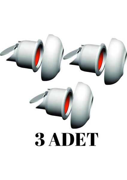 3 Adet Koku Yok! Çekvalfli Adaptör Conta Lavabo Gideri Koku Önleyici Gider Adaptör