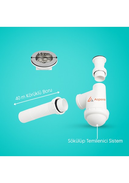 Çamaşır Makinesi Girişli Koku Önleyici Taslı Körüklü Sifon – Dayanıklı & Uzun Ömürlü Lavabo Sifonu K modelleri