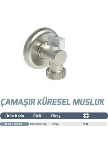Mini Küresel Çamaşır Bulaşık Makinesi Musluğu TM01810012 2 Yıl Tr fiyatları