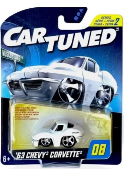 Cartuned S2 1963 Chevy Corvette Stingray - Beyaz Muscle Araba