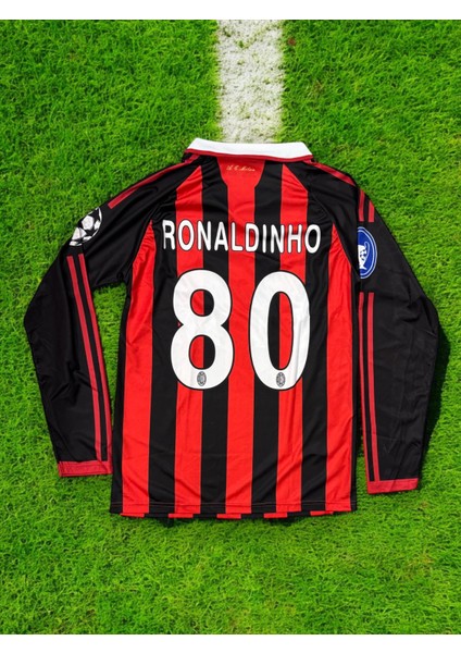 Nostaljik Efsane Milan Ronaldinho Uzun Kollu Yakalı Forma