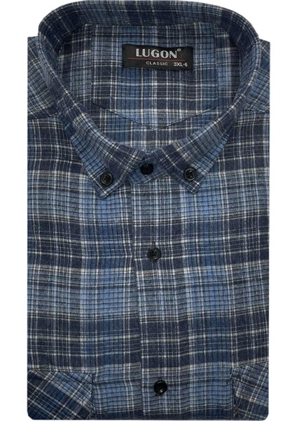 Kaşmir Büyük Beden Klasik Çift Cepli Erkek Gömlek - 7395 fiyatları