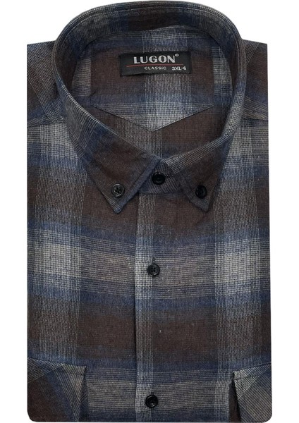 Kaşmir Büyük Beden Klasik Çift Cepli Erkek Gömlek - 7395 fiyatları