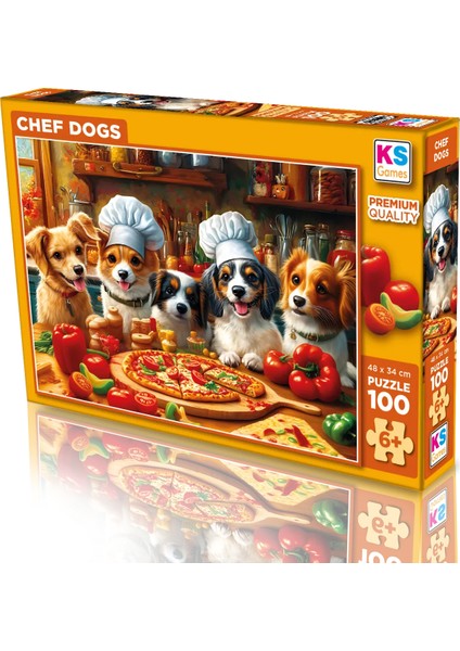 Chef Dogs 100 Parça Puzzle