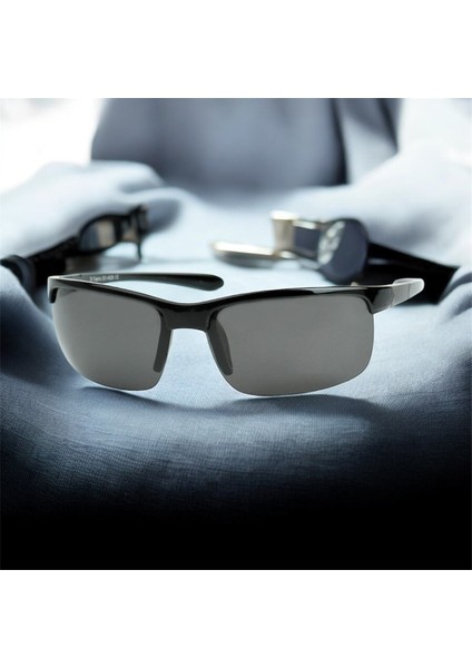 DC4028BLACK Siyah Oval Esnek Yarım Çerçeve Polarize Camlı Erkek Güneş Gözlüğü modelleri
