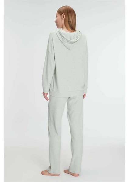 Pamuklu Homesuit Kapüşonlu Fermuarlı Ev Giyim Pijama Takımı fiyatları