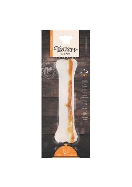 Trusty Chicken Press Kemik Köpek Ödül Maması 22.2cm 130GR
