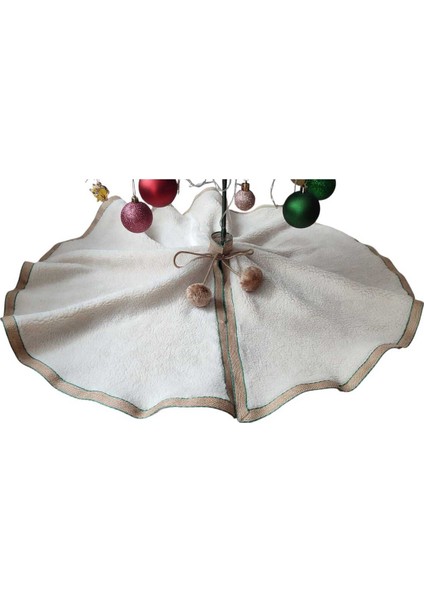 , Yılbaşı Çam Ağacı Altı Örtüsü, Çam Ağacı Ayak Halısı Örtüsü, Beyaz Renk, Peluş 80 cm fiyatları