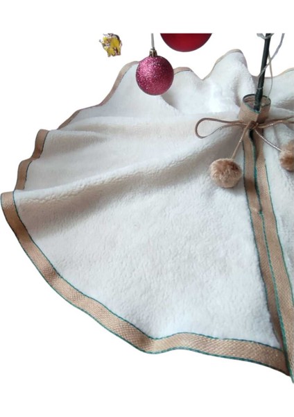 , Yılbaşı Çam Ağacı Altı Örtüsü, Çam Ağacı Ayak Halısı Örtüsü, Beyaz Renk, Peluş 80 cm fırsatları