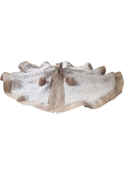 , Yılbaşı Çam Ağacı Altı Örtüsü, Çam Ağacı Ayak Halısı Örtüsü, Kırık Beyaz Renk, Peluş 70 cm fiyatları
