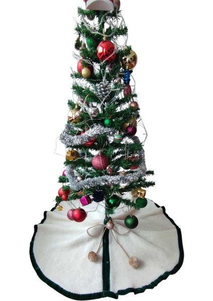 , Yılbaşı Çam Ağacı Altı Örtüsü, Çam Ağacı Ayak Halısı Örtüsü, Kırık Beyaz Renk, Peluş 80 cm fiyatları