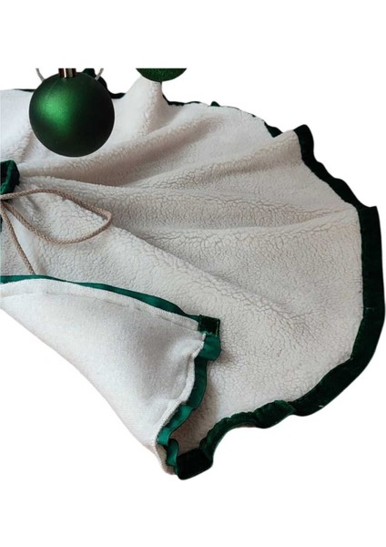 , Yılbaşı Çam Ağacı Altı Örtüsü, Çam Ağacı Ayak Halısı Örtüsü, Kırık Beyaz Renk, Peluş 80 cm modelleri