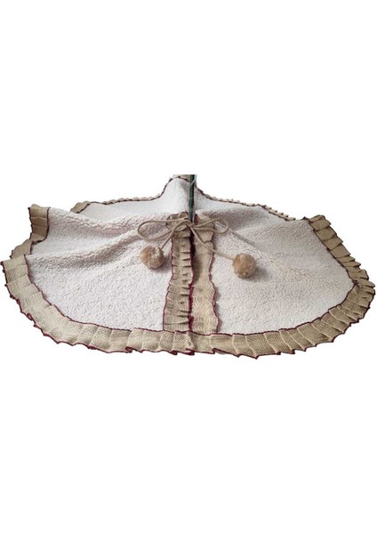 , Yılbaşı Çam Ağacı Altı Örtüsü, Çam Ağacı Ayak Halısı Örtüsü, Krem Renk, Peluş 70 cm fiyatları