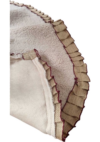 , Yılbaşı Çam Ağacı Altı Örtüsü, Çam Ağacı Ayak Halısı Örtüsü, Krem Renk, Peluş 70 cm modelleri