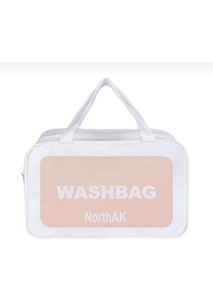 Şeffaf Seyahat Spor Makyaj Çantası - Kozmetik ve Makyaj Çantası Büyük Boy Washbag Beyaz modelleri