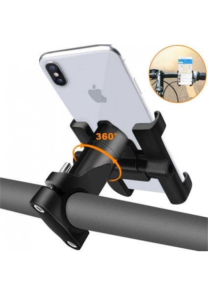 Alüminyum Gövdeli Metal Gidon Bağlantılı Motosiklet Telefon Tutucu 7 Inç Xl fiyatları