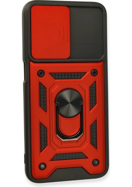 Zengezur Newface A16 Kılıf Pars Lens Yüzüklü Silikon - Kırmızı modelleri