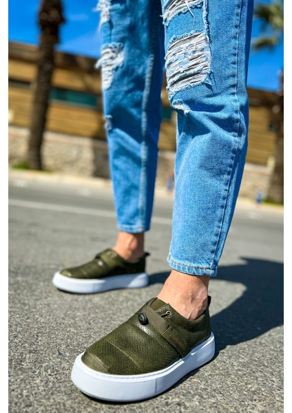 Dobeny Cırtlı Günlük Erkek Casual Ayakkabı Haki indirimleri