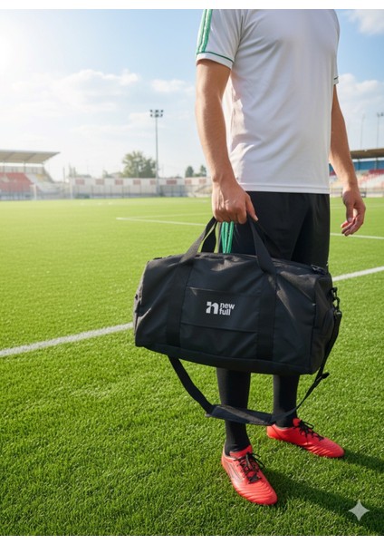 Sport Ayakkabı Bölmeli Astarlı Su Geçirmez Seyahat ve Spor Çantası-Orta Boy