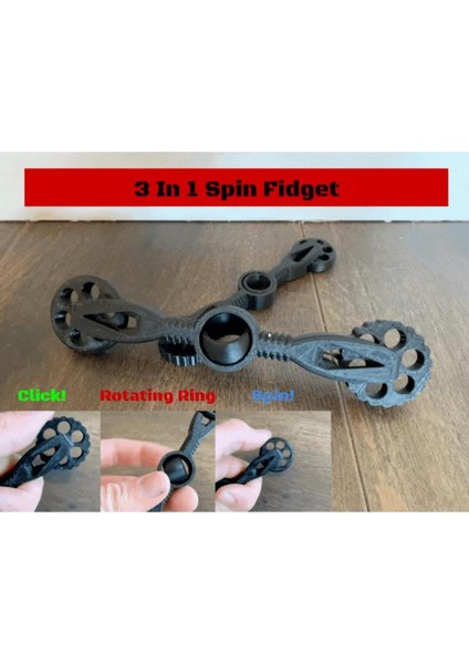 3'ü 1'e 1 Spin Fidget (Yerinde Yazdırın)