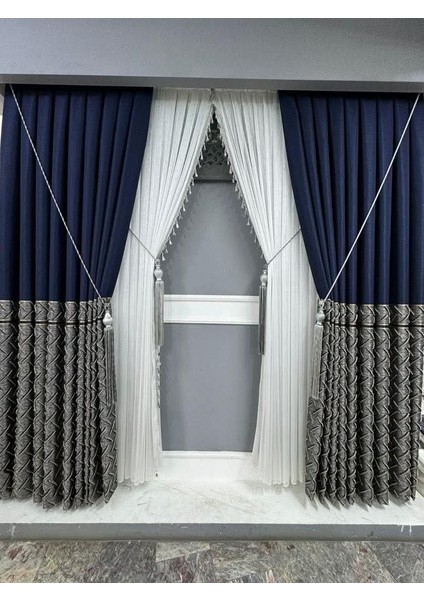 1-3 Sık Pile Pano Fon Perde, Hayran Model Tek Kanat Fon Perde