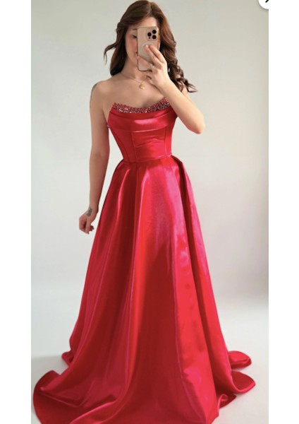 Kırmızı Organze Kumaş