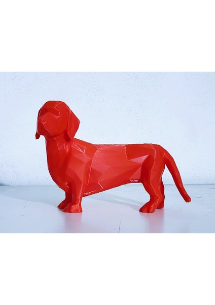 Dachshund Ayakta Duran Figür - Düşük Poli