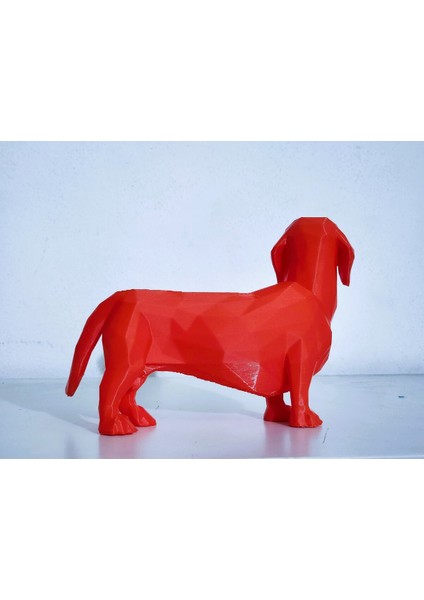 Dachshund Ayakta Duran Figür - Düşük Poli fırsatları